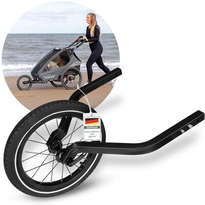 Qeridoo 14" Joggerrad für Einsitzer - Schwarz Qeridoo 14" Joggerrad für Einsitzer - Schwarz