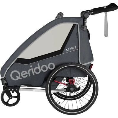 Qeridoo QUPA 2 Kinderfahrradanhänger & Buggy - Grau Qeridoo QUPA 2 Kinderfahrradanhänger & Buggy - Grau