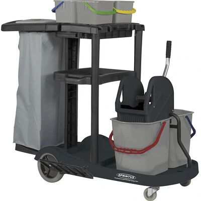 Kaiserkraft PuriX Servicetrolley - Modulares System für 4 Eimer Kaiserkraft PuriX Servicetrolley - Modulares System für 4 Eimer