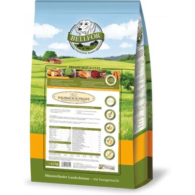 Bellfor Wildbach-Schmaus - Lachs & Bachforelle Trockenfutter für Hunde Bellfor Wildbach-Schmaus - Lachs & Bachforelle Trockenfutter für Hunde