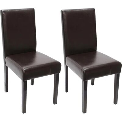 Mendler Set 2x Sedie Littau Pelle Soggiorno Cucina Sala Da Pranzo - ensemble de 2 chaises - Publicité Mendler Set 2x Sedie Littau Pelle Soggiorno Cucina Sala Da Pranzo - ensemble de 2 chaises - Publicité