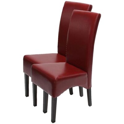 MENDLER - Ensemble 2 chaises Latina en cuir - Set de chaises à manger - 102cm Haut - Publicité MENDLER - Ensemble 2 chaises Latina en cuir - Set de chaises à manger - 102cm Haut - Publicité