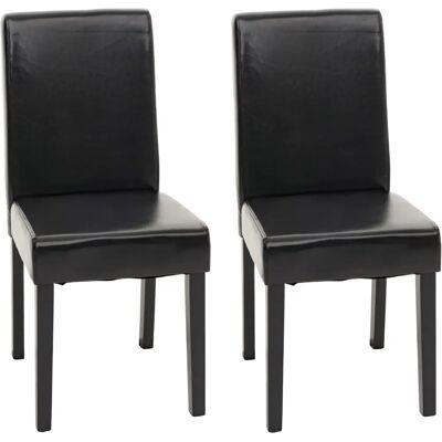 MENDLER - Ensemble 2 chaises Littau Cuir - Chaises de salle à manger MENDLER - Ensemble 2 chaises Littau Cuir - Chaises de salle à manger