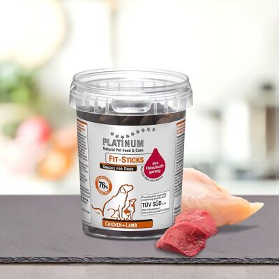 Pamlsky pro psy Platinum - Kuře + Jehněčí - 300g Pamlsky pro psy Platinum - Kuře + Jehněčí - 300g