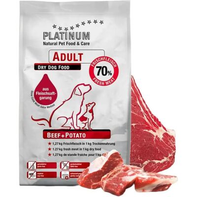 Platinum 4260208740658 Nourriture pour chiens - Bœuf - 15 kg - Publicité Platinum 4260208740658 Nourriture pour chiens - Bœuf - 15 kg - Publicité