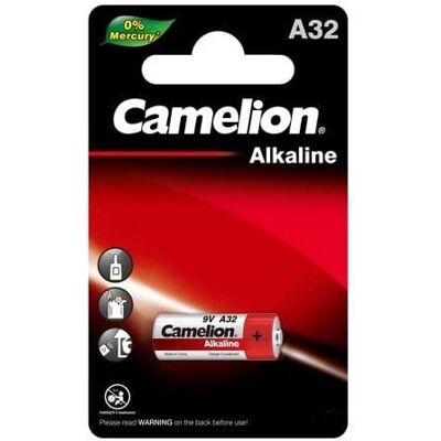 Pile Camelion LR32A Tête Plate - 9V Alcaline Rechargeable - Publicité Pile Camelion LR32A Tête Plate - 9V Alcaline Rechargeable - Publicité