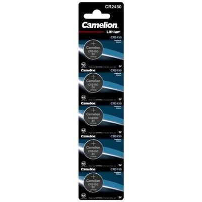 Camelion CR2450 Lithium Batterie - 3V, 550mAh, 5 Stück Camelion CR2450 Lithium Batterie - 3V, 550mAh, 5 Stück