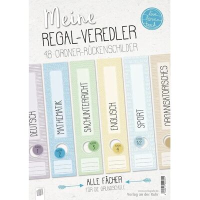 Meine Regal-Veredler live – love – teach: 48 Ordner-Rückenschilder - Bürobedarf Meine Regal-Veredler live – love – teach: 48 Ordner-Rückenschilder - Bürobedarf