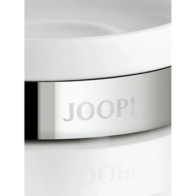 Joop! Porta Sapone Chromeline - Ceramica Bianca e Chrome - Porta Sapone Joop! Porta Sapone Chromeline - Ceramica Bianca e Chrome - Porta Sapone