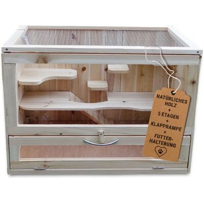 MELKO - Hamster Cage - Holz - 5 Ebenen - Käfig MELKO - Hamster Cage - Holz - 5 Ebenen - Käfig