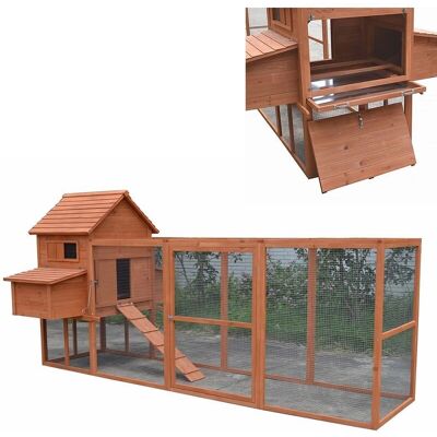 MELKO - XXL Outdoor Wooden Poultry Coop - 310 cm - Chick Coop MELKO - XXL Outdoor Wooden Poultry Coop - 310 cm - Chick Coop