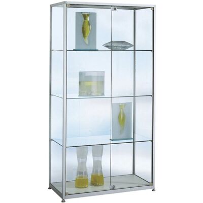 Vitrina Kaiserkraft Plata - Altura 2000mm, 2 Puertas, Estantes Ajustables Vitrina Kaiserkraft Plata - Altura 2000mm, 2 Puertas, Estantes Ajustables
