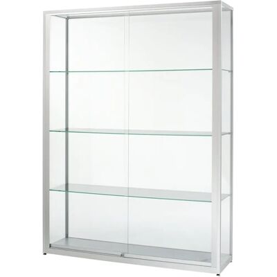 Vitrina KaiserKraft - 2000 mm, 2 puertas correderas, marco plateado Vitrina KaiserKraft - 2000 mm, 2 puertas correderas, marco plateado
