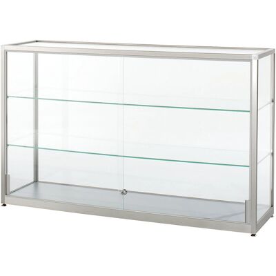 Vitrina KaiserKraft - 910mm Alto, 2 Puertas Correderas, Marco de Aluminio Plateado Vitrina KaiserKraft - 910mm Alto, 2 Puertas Correderas, Marco de Aluminio Plateado