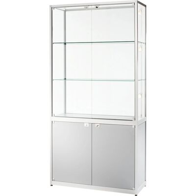 Armario de almacenamiento Kaiserkraft - Aluminio, Plata, 2 Puertas correderas Armario de almacenamiento Kaiserkraft - Aluminio, Plata, 2 Puertas correderas