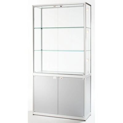 Vitrina Kaiserkraft con Compartimento de Almacenaje - 2000x800x400mm Vitrina Kaiserkraft con Compartimento de Almacenaje - 2000x800x400mm