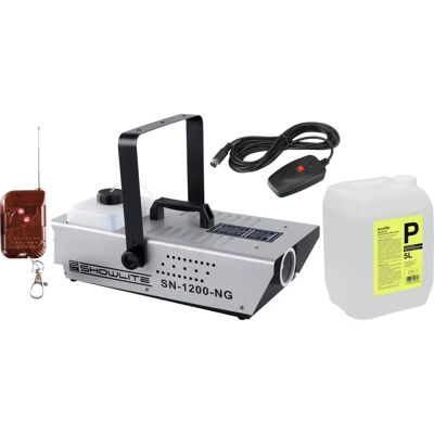 Showlite - Fumee 1200W - 5L - Télécommande - Machine à fumée - Publicité Showlite - Fumee 1200W - 5L - Télécommande - Machine à fumée - Publicité