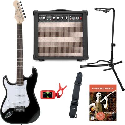 Rocktile - Guitare Electrique Gaucher Set - Gaucher - Amplificateur 15W - Electric Guitar Set - Publicité Rocktile - Guitare Electrique Gaucher Set - Gaucher - Amplificateur 15W - Electric Guitar Set - Publicité