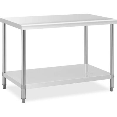 Royal Catering Edelstahl Tisch - 120 x 70 cm - 143 kg Tragfähigkeit Royal Catering Edelstahl Tisch - 120 x 70 cm - 143 kg Tragfähigkeit