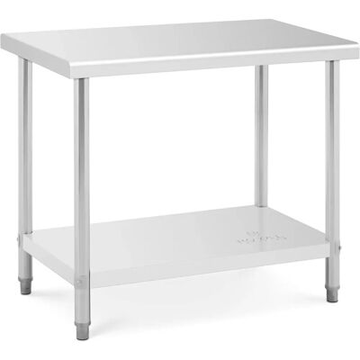 Tavolo in acciaio inossidabile Royal Catering - 100 x 60 cm - Capacità 114 kg Tavolo in acciaio inossidabile Royal Catering - 100 x 60 cm - Capacità 114 kg