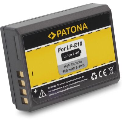 Batteria Patona LP-E10 per Canon - 860mAh per DSLR Canon Batteria Patona LP-E10 per Canon - 860mAh per DSLR Canon