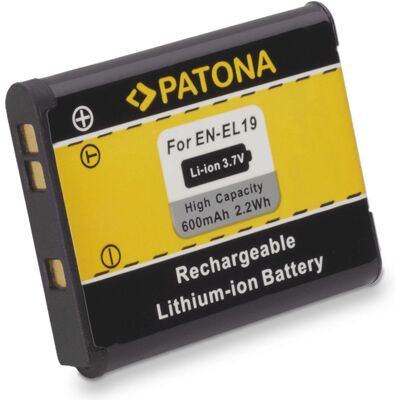 Patona Nikon EN-EL19 600mAh Bateria - Substituição para Câmera Patona Nikon EN-EL19 600mAh Bateria - Substituição para Câmera