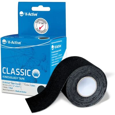 NAQI K-Active Tape Classic - Zwart - Geschikt voor gevoelige huid NAQI K-Active Tape Classic - Zwart - Geschikt voor gevoelige huid