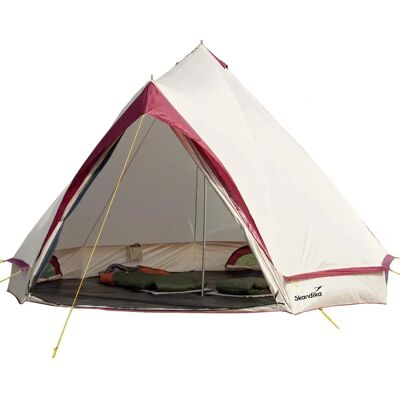 Tente Comanche de Skandika - Tipi Pyramidale pour 8 Personnes - Hauteur 2,5m - Publicité Tente Comanche de Skandika - Tipi Pyramidale pour 8 Personnes - Hauteur 2,5m - Publicité