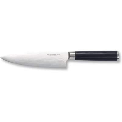 ECHTWERK Damastmesser - 18cm Schwarz Damaststahl Küchenmesser ECHTWERK Damastmesser - 18cm Schwarz Damaststahl Küchenmesser