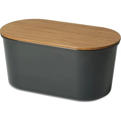 Scatola per pane FRESH ECHTWERK - Nero - Melamina e legno di acacia Scatola per pane FRESH ECHTWERK - Nero - Melamina e legno di acacia