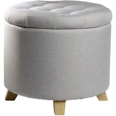 Echtwerk Hocker mit Stauraum Mary EW-SH-0411 grau - Tabouret - Publicité Echtwerk Hocker mit Stauraum Mary EW-SH-0411 grau - Tabouret - Publicité