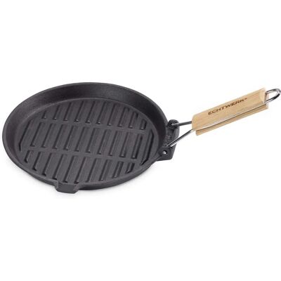 ECHTWERK Öntöttvas grillsütő 23cm - Csíkos grillfelülettel ECHTWERK Öntöttvas grillsütő 23cm - Csíkos grillfelülettel