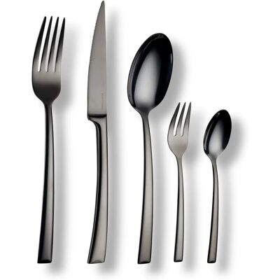 Avenlino Shiny Bestekset - 30 stuks, Zwart, 6 Personen Avenlino Shiny Bestekset - 30 stuks, Zwart, 6 Personen