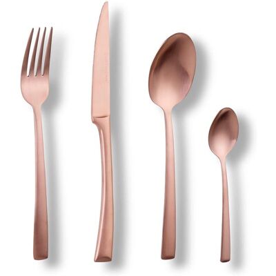 Echtwerk Avelino Rojo Rosa - Juego de Cubiertos 16 piezas para 4 - Acero inoxidable Echtwerk Avelino Rojo Rosa - Juego de Cubiertos 16 piezas para 4 - Acero inoxidable