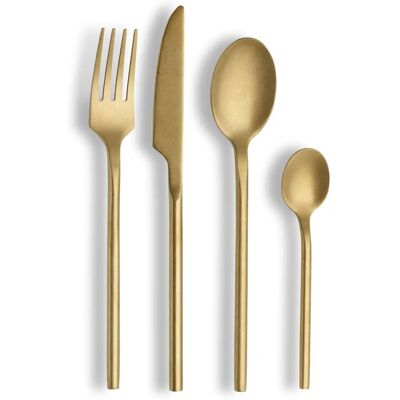 ECHTWERK Bari - Modernes 16-teiliges Stonewashed Besteck-Set für 4 ECHTWERK Bari - Modernes 16-teiliges Stonewashed Besteck-Set für 4