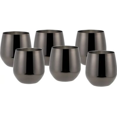 Verre à vin en acier inoxydable noir ECHTWERK - 6 pièces Verre à vin en acier inoxydable noir ECHTWERK - 6 pièces