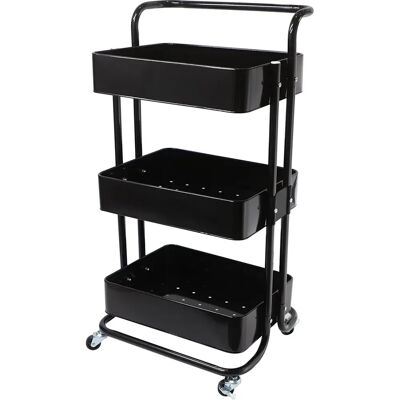Chariot de cuisine ECHTWERK - Ø 42cm Noir Acier 3 Étagères - Chariot de cuisine - Publicité Chariot de cuisine ECHTWERK - Ø 42cm Noir Acier 3 Étagères - Chariot de cuisine - Publicité