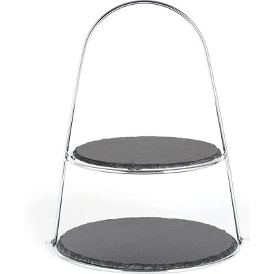 Supporto a due livelli ECHTWERK - 36cm, Argento, 2 livelli Supporto a due livelli ECHTWERK - 36cm, Argento, 2 livelli