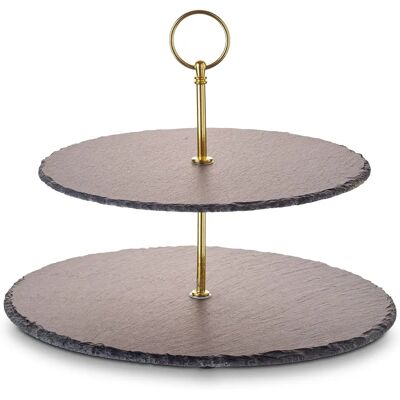 ECHTWERK Goldschiefer Etagere - Servierplatte ECHTWERK Goldschiefer Etagere - Servierplatte