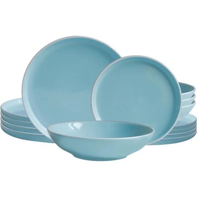 Echtwerk Nerea Nature-Design Mint 12-delig Steengoed Servieset Echtwerk Nerea Nature-Design Mint 12-delig Steengoed Servieset