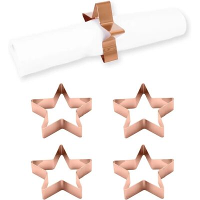 Echtwerk Rózsaarany Szalvétarög - Elegáns Csillag Mintázat - 4 db Echtwerk Rózsaarany Szalvétarög - Elegáns Csillag Mintázat - 4 db