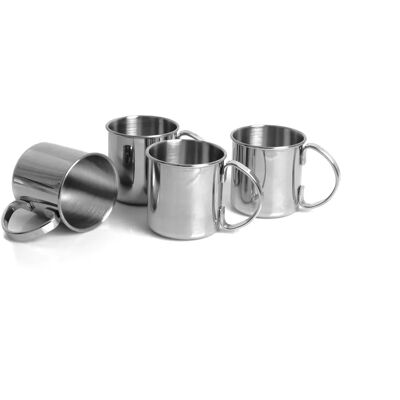 ECHTWERK Roestvrij Stalen Moscow Mule Beker Set - 480ml, Zilver ECHTWERK Roestvrij Stalen Moscow Mule Beker Set - 480ml, Zilver