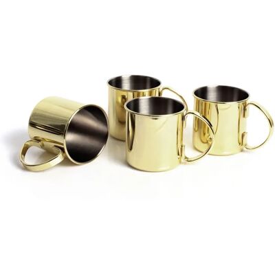 Set de Tasses Moscow Mule Or ECHTWERK - Acier inoxydable - 4 pièces Set de Tasses Moscow Mule Or ECHTWERK - Acier inoxydable - 4 pièces
