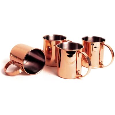 Ensemble de tasses Moscow Mule en cuivre - Acier inoxydable - 2/4 pièces - Publicité Ensemble de tasses Moscow Mule en cuivre - Acier inoxydable - 2/4 pièces - Publicité