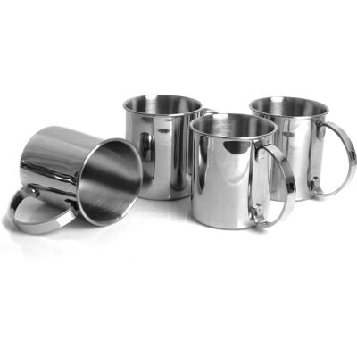 Set de Moscow Mule de acero inoxidable - 4 tazas - Vajilla Set de Moscow Mule de acero inoxidable - 4 tazas - Vajilla