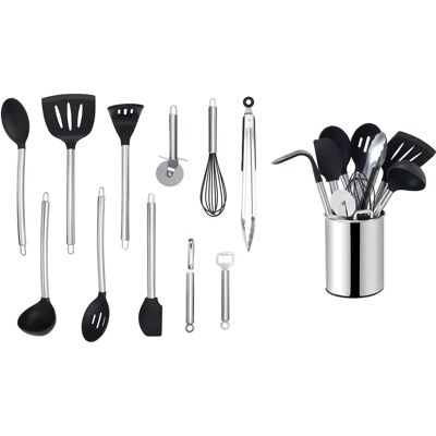 Echtwerk 12-teilige Küchenhelfer-Set - Edelstahl & Silikon Echtwerk 12-teilige Küchenhelfer-Set - Edelstahl & Silikon