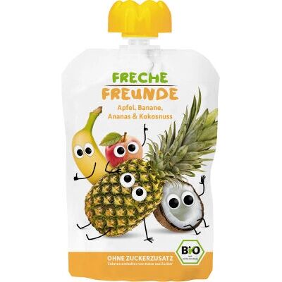 ERDBAR - FRECHE FREUNDE Saftmousse - Banane - Mousse ERDBAR - FRECHE FREUNDE Saftmousse - Banane - Mousse