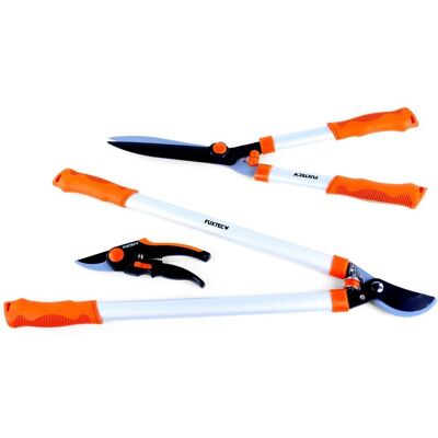 Set de 3 tijeras de jardín premium - FUXTEC FX-SPS3 - ramas, setos Set de 3 tijeras de jardín premium - FUXTEC FX-SPS3 - ramas, setos