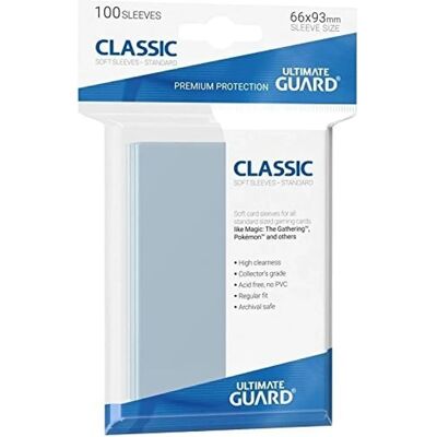 Ultimate Guard Classic Soft Sleeves - Fundas transparentes tamaño estándar Ultimate Guard Classic Soft Sleeves - Fundas transparentes tamaño estándar
