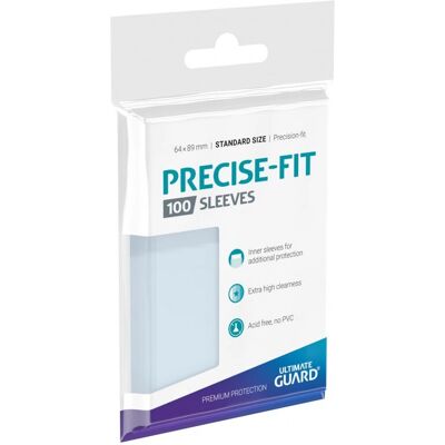 Protecteurs de Cartes Transparent Taille Standard - Ultimate Guard Precise-Fit Protecteurs de Cartes Transparent Taille Standard - Ultimate Guard Precise-Fit